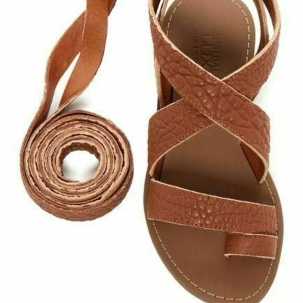 Australian Luxe Collective - Elegant Brown Leather Sandals